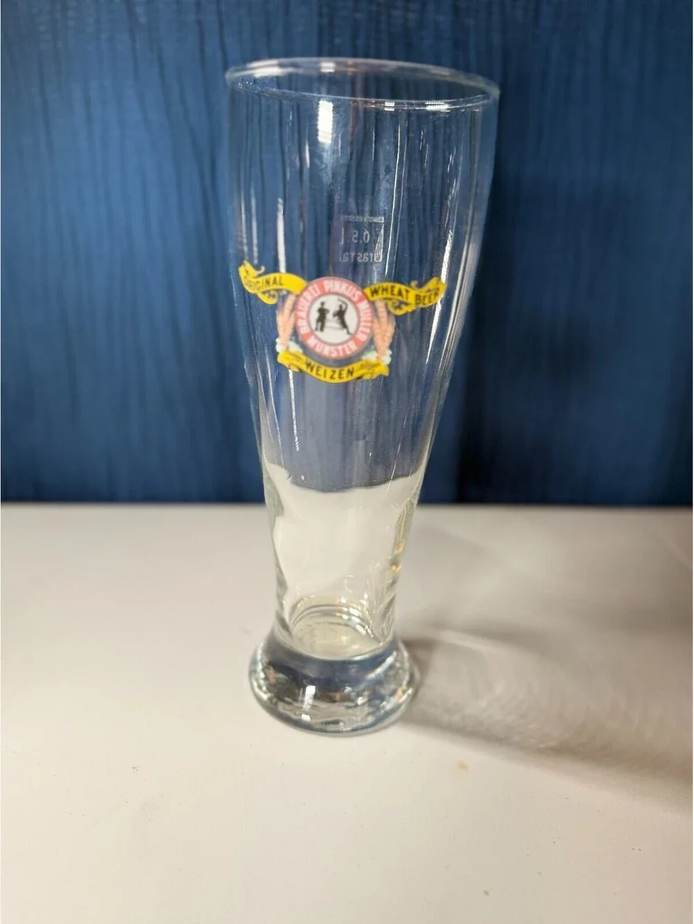 Pinkus Muller Munster Weizen Wheat Beer Tall 0.2L Glass